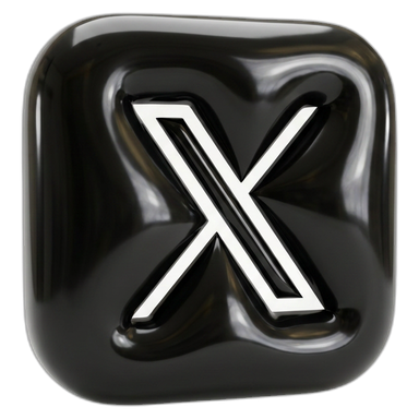 X (Twitter) 3D Icon